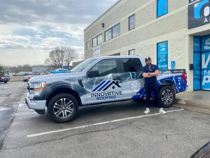 Innovative Roofing branded truck