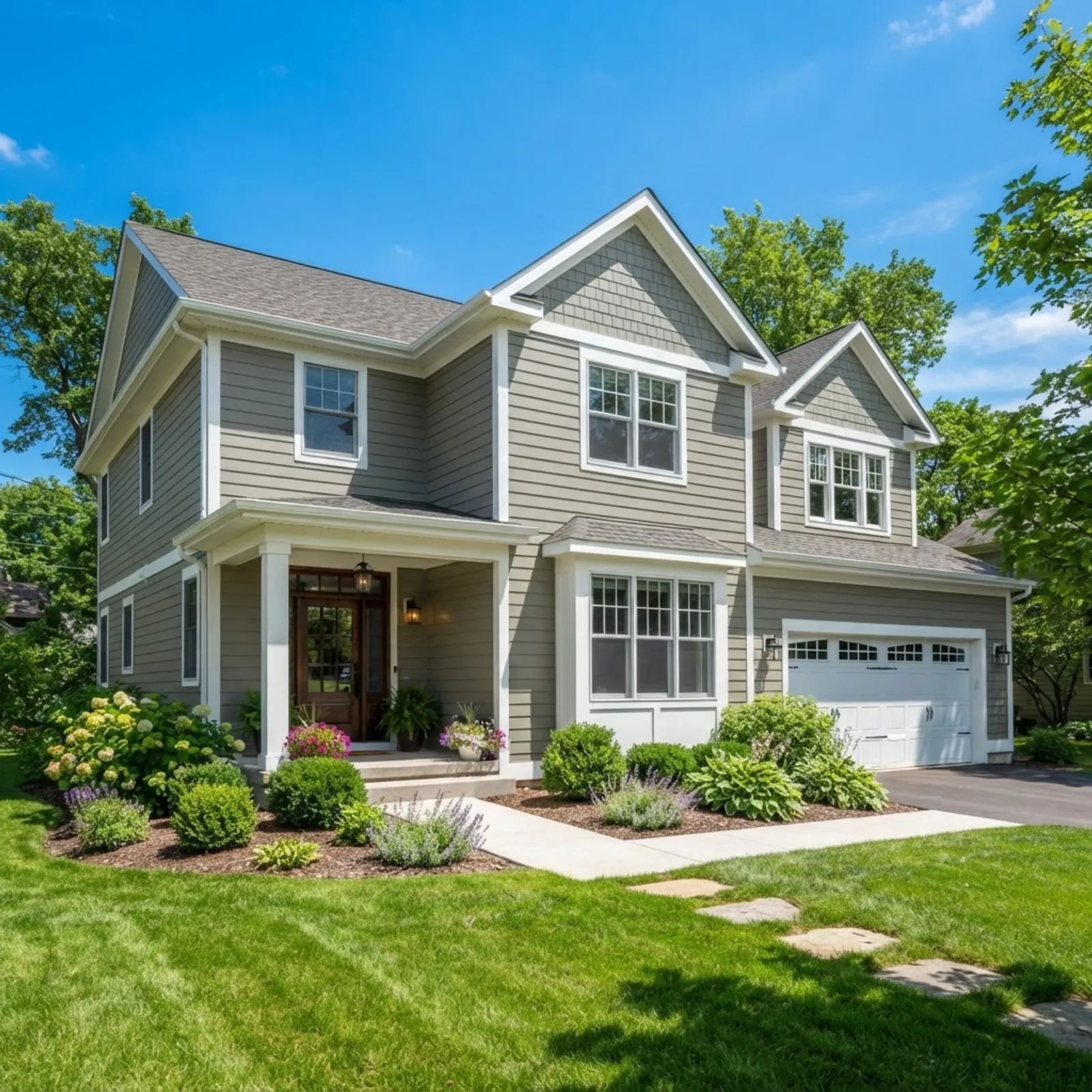 Midwest home with newly replaced fiber-cement lap siding by Innovative Roofing