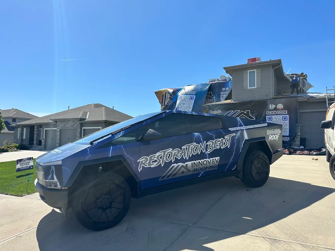 Innovative Roofing specialist inspecting an Omaha roof